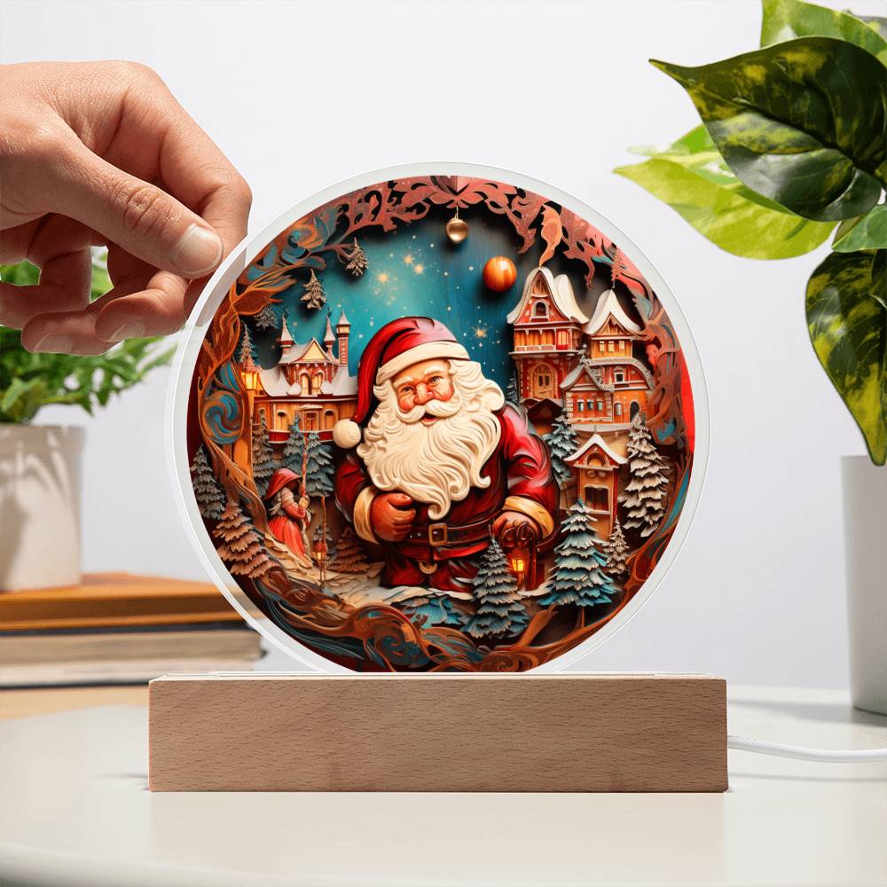 Christmas Acrylic Round Plaque