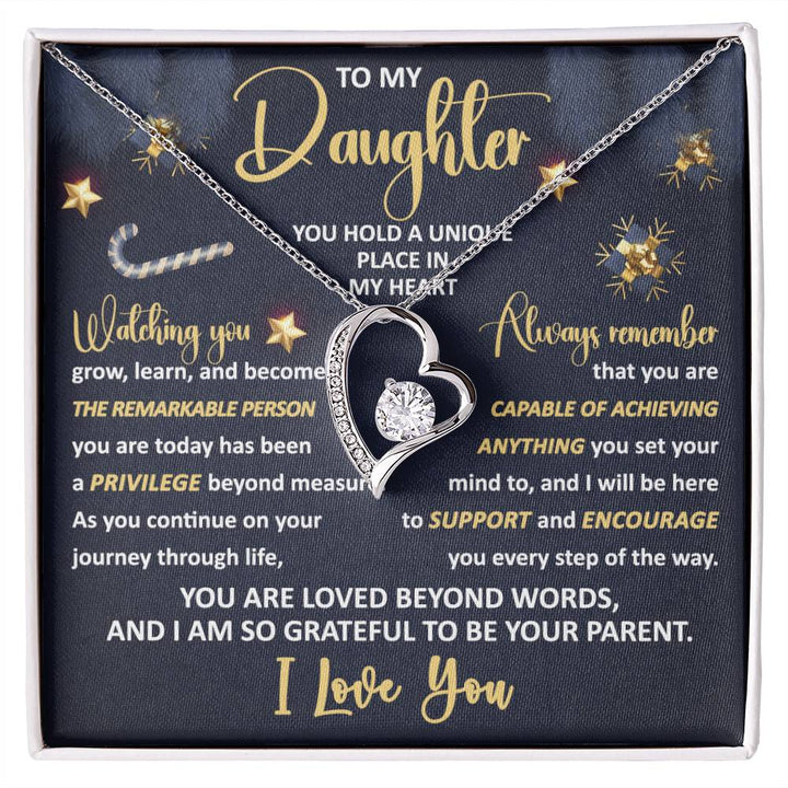 To My Daughter- Unique Place Forever Love Necklace