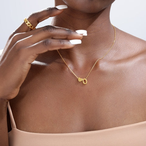 Heart Initial Necklace